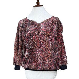 Diesel Women's F-Riga 3/4 Sleeve Sweatshirt V-Neck Sweater Size Small $248 Italy